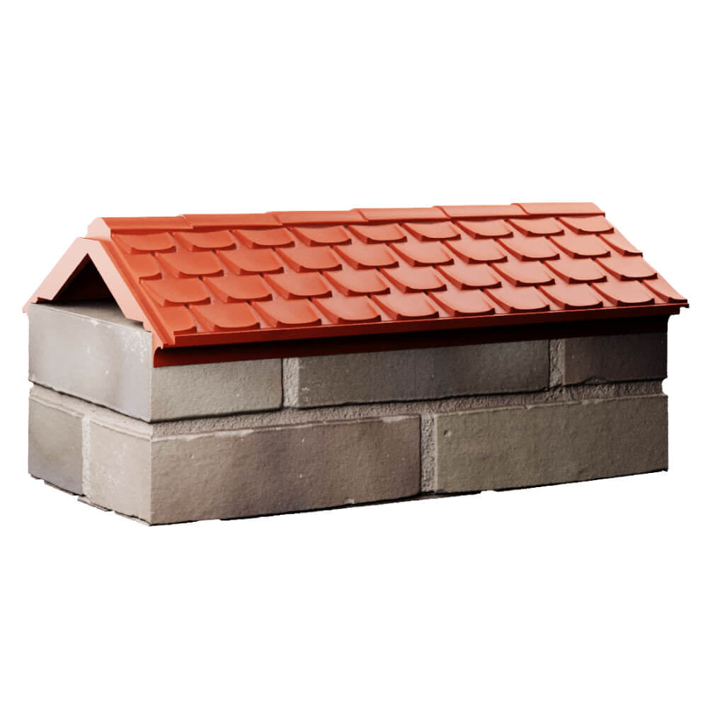 Парапет Zking Эльбрус Красный с посадкой на 1 кирпич (255мм) Нягань фото