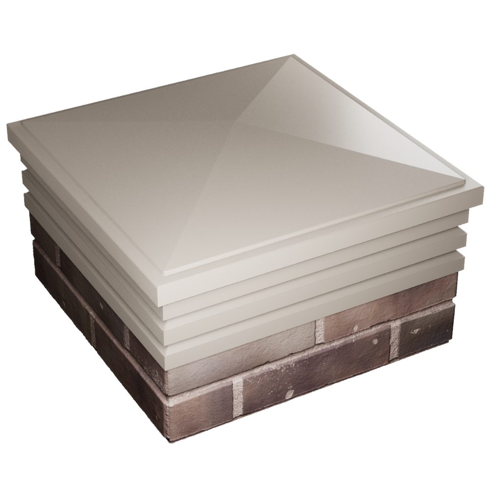 Колпак Zking Бона ХайТек Бежевый на столб 2х2 кирпича (513х513мм) в Нягани фото