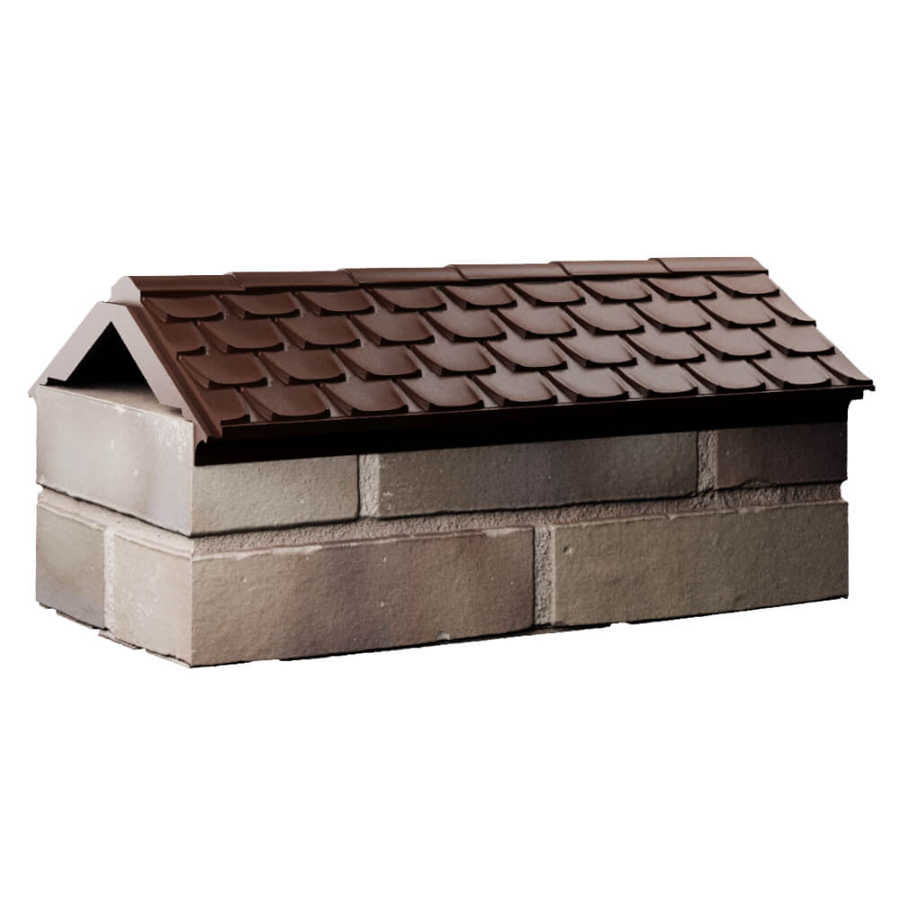 Парапет Zking Эльбрус Коричневый с посадкой на 1 кирпич (255мм) Нягань фото